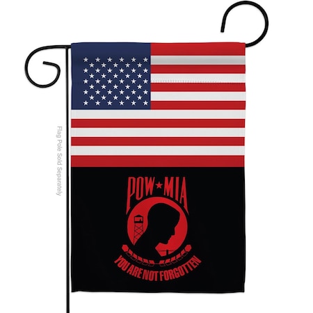 Guarderia 13 x 18.5 in. US Red POW & MIA Garden Flag with Armed Forces Service Double-Sided Vertical Flags GU4212758